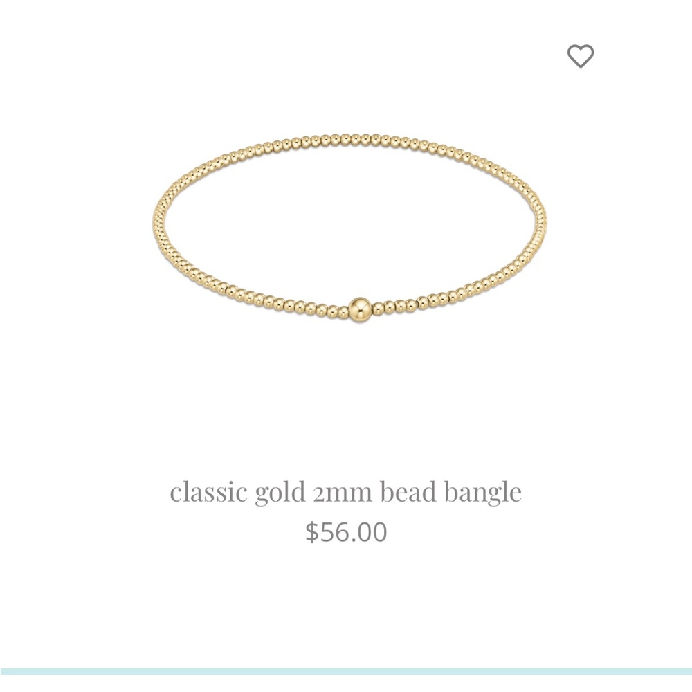NWT Enewton Classic Gold 2mm Bead Bangle
